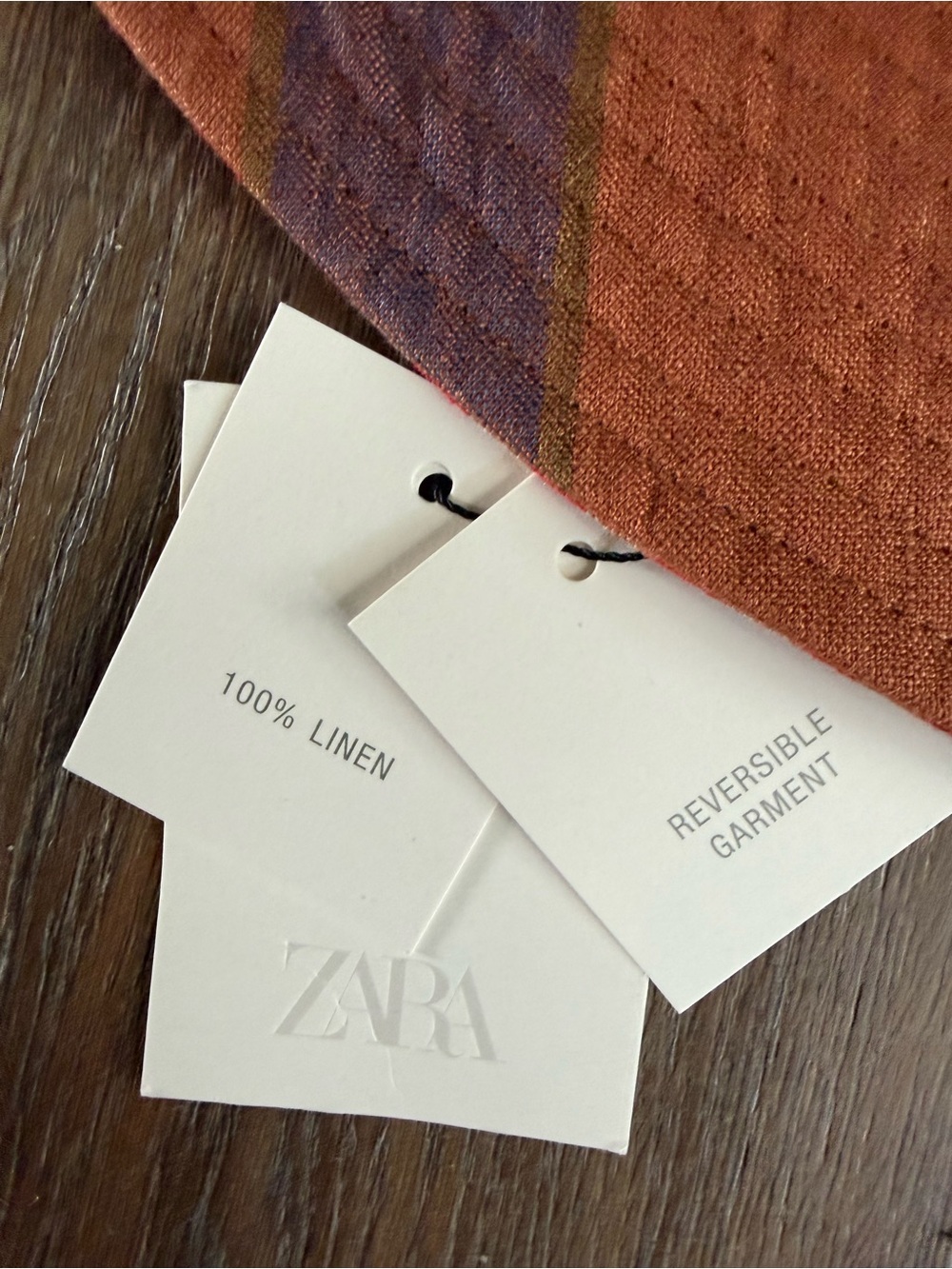 Zara Reversible Striped Linen Hat - Picture 5 of 6